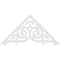 Ekena Millwork Pitch Athens Architectural Grade PVC Gable Pediment, 60"W x 30"H x 1"P (12/12) GPP060X030X100ATH - alternate 4